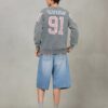 EVISU T-shirt a maniche lunghe con vestibilità regolare e stampa "91" e logo - Thumbnail Image 4