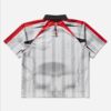 UMBRO Men's 01 03 Polo White / Red - Thumbnail Image 2