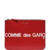 Comme Des Garçons Wallet Pouch rosso con stampa - Thumbnail Image 1