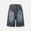 EVISU PANTALONCINI IN DENIM CON TASCHE STAMPATE A GABBIANO - Thumbnail Image 1