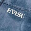 EVISU GIACCA IN DENIM CON CAPPUCCIO E STAMPA LASER FISHERMAN GODHEAD - Thumbnail Image 4