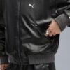 Puma T7 Pleather Bomber Jacket - Thumbnail Image 4