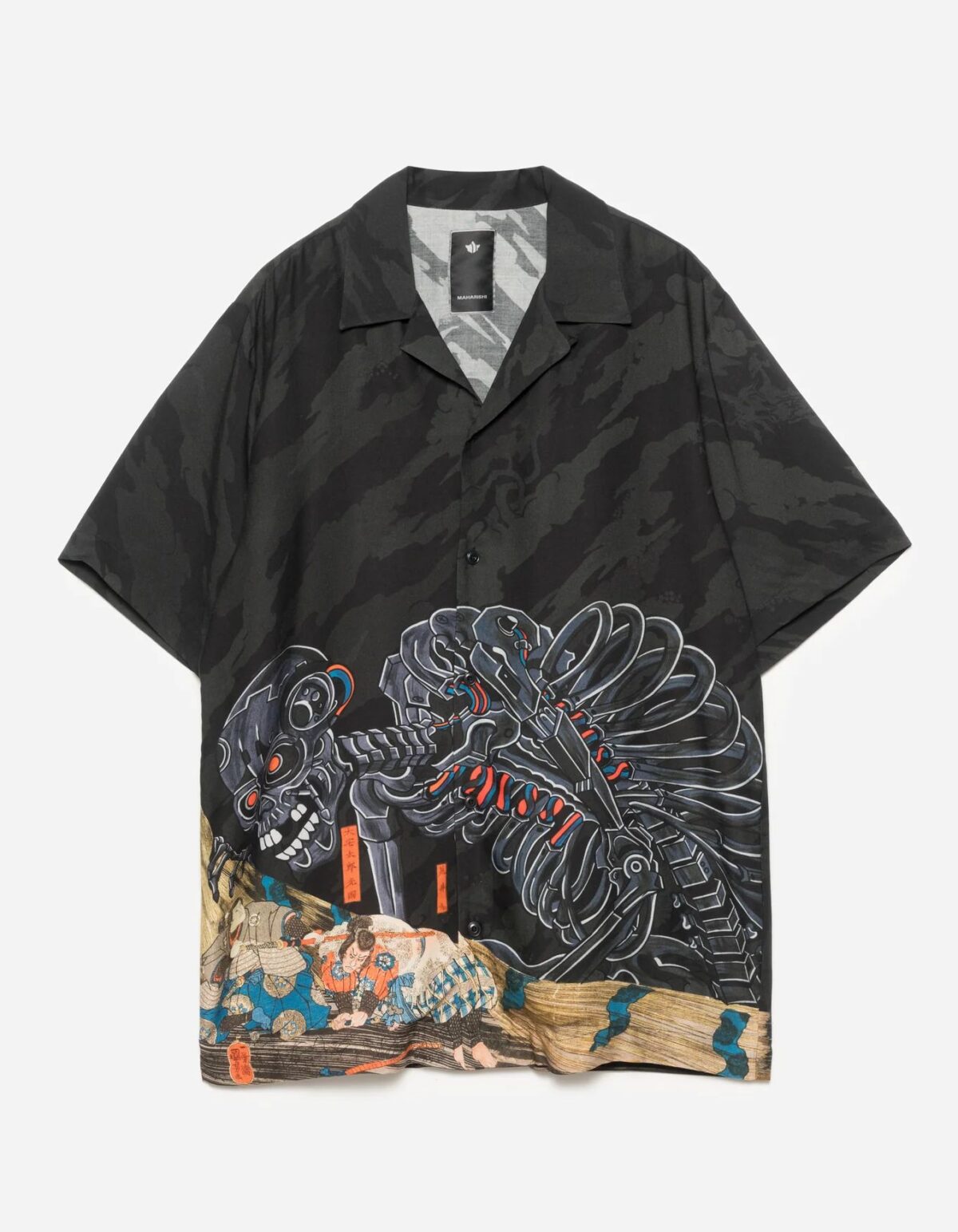 MAHARISHI CAMICIA CON COLLETTO CYBER SKELETON CAMP