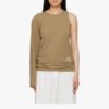 MM6 Maison Margiela Beige Matte Satine Brilliant T-shirt - Thumbnail Image 1