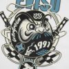 EVISU T-SHIRT VESTIBILITÀ REGOLARE CON STAMPE NINJA DARUMA E LOGO - Thumbnail Image 5