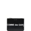 Comme Des Garçons Wallet Pouch nero con stampa - Thumbnail Image 1