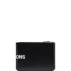 Comme Des Garçons Wallet Pouch nero con stampa - Thumbnail Image 2
