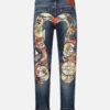EVISU JEANS IN DENIM CON RICAMO HANAFUDA DARUMA DAICOCK CARROT FIT #2017 - Thumbnail Image 1