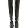 MM6 Maison Margiela Stivali al ginocchio in pelle - Thumbnail Image 3