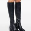 MM6 Maison Margiela Stivali al ginocchio in pelle - Thumbnail Image 5