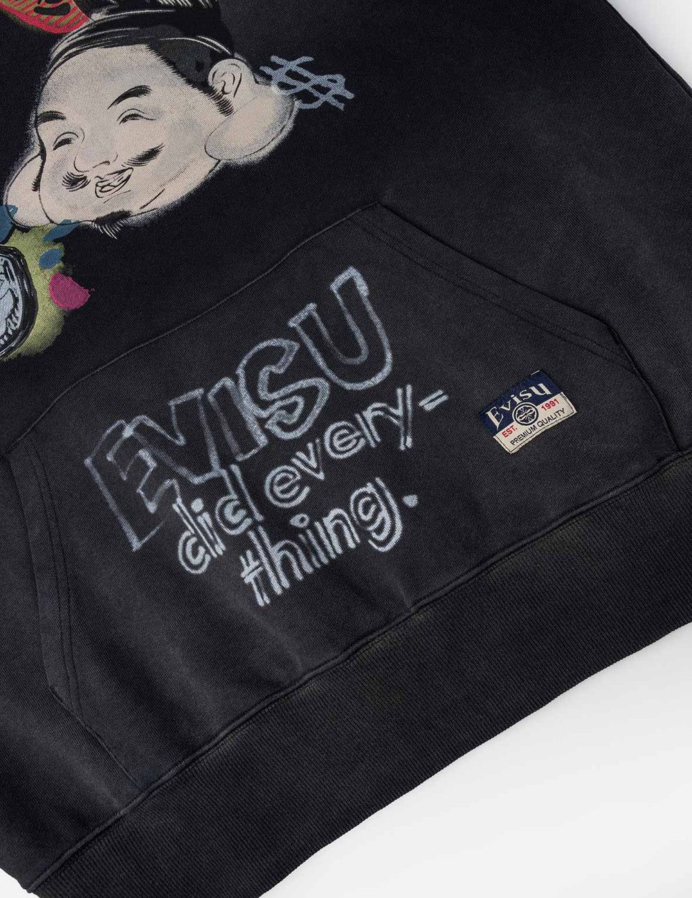 EVISU FELPA CON CAPPUCCIO STAMPATA GODHEAD - immagine 4