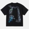 EVISU T- SHIRT GRAFFITI CON DISEGNO A MANO LIBERA DI DAICOCK E MULTI-TASCHE - Thumbnail Image 2