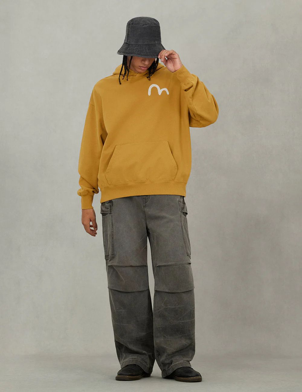 EVISU Felpa con cappuccio Relax Fit con stampa - immagine 5