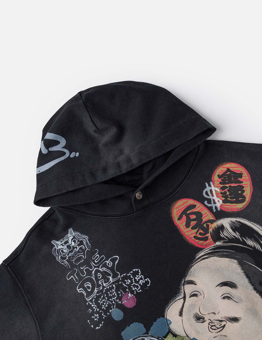 EVISU FELPA CON CAPPUCCIO STAMPATA GODHEAD - immagine 3