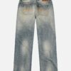 EVISU Jeans in denim regular fit con stampa gabbiano consumata - Thumbnail Image 2