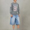 EVISU T-shirt a maniche lunghe con vestibilità regolare e stampa "91" e logo - Thumbnail Image 5